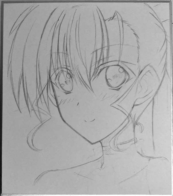 ここ最近うまく笑顔が描けないって なっていたので初心に帰って好きな 絵師様の絵をちょっと真似て描いてる ヴィヴィオちゃんです。  真似てるのは鈴平ひろ先生です。 言っても自分の絵柄自体、鈴平先生の 多大なる影響を受けているので いつもより大人びてる位になりました。