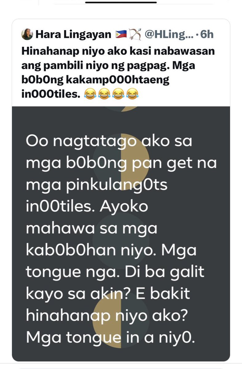 KylieVogue___'s tweet image. Mga #kakamPink may sinasabi si Tandang @HLingayan sa inyo.  @BembangBiik @GManicurist  @DovieSelena @Laylaitera @scathedMedusa @AnyarehGME @GravehRama 
Bwahawhawhawhawhawhawhawhaw