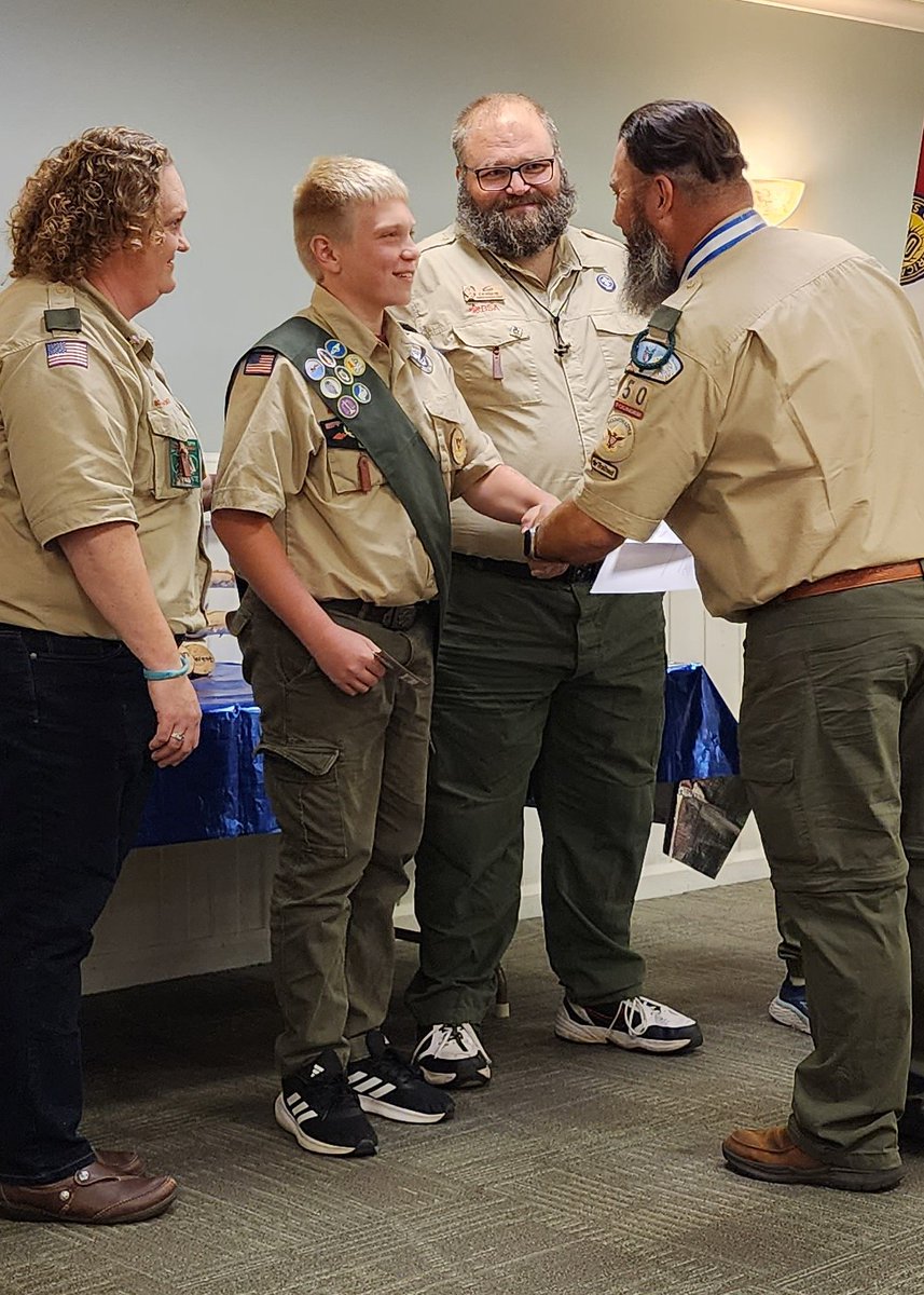 Tonight, Connor was awarded his Star rank which he finished earning last week. He also was awarded 4 merit badges and was reelected patrol leader. Super proud.