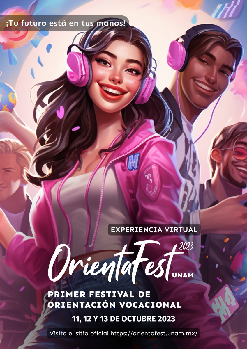 AlDgoae's tweet photo. 💥¡Falta menos para el Primer #Festival de Orientación Vocacional Orientafest 2023! ¡11, 12 Y 13 DE OCTUBRE! ¡Virtual! ¡Gratuito! ¡Para todo público!
🛜En el sitio https://t.co/VwfgU87sth
#OrientaFest2023 UNAM #orientacion #CristianRey Checo Vikings #felizdomingo Ocon https://t.co/c3eCQmd5mc