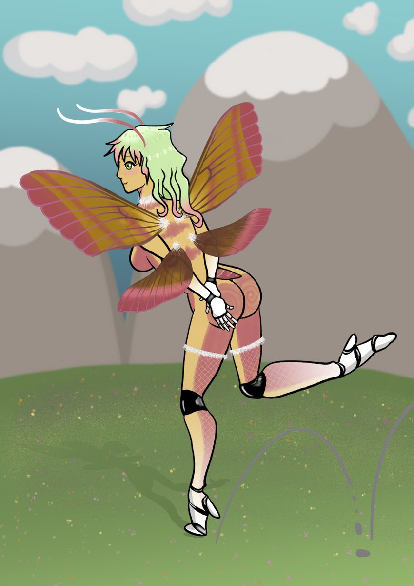 Day 9: #inktober2023 #Invertober2023 #bounce #Elephanthalkmoth #moth