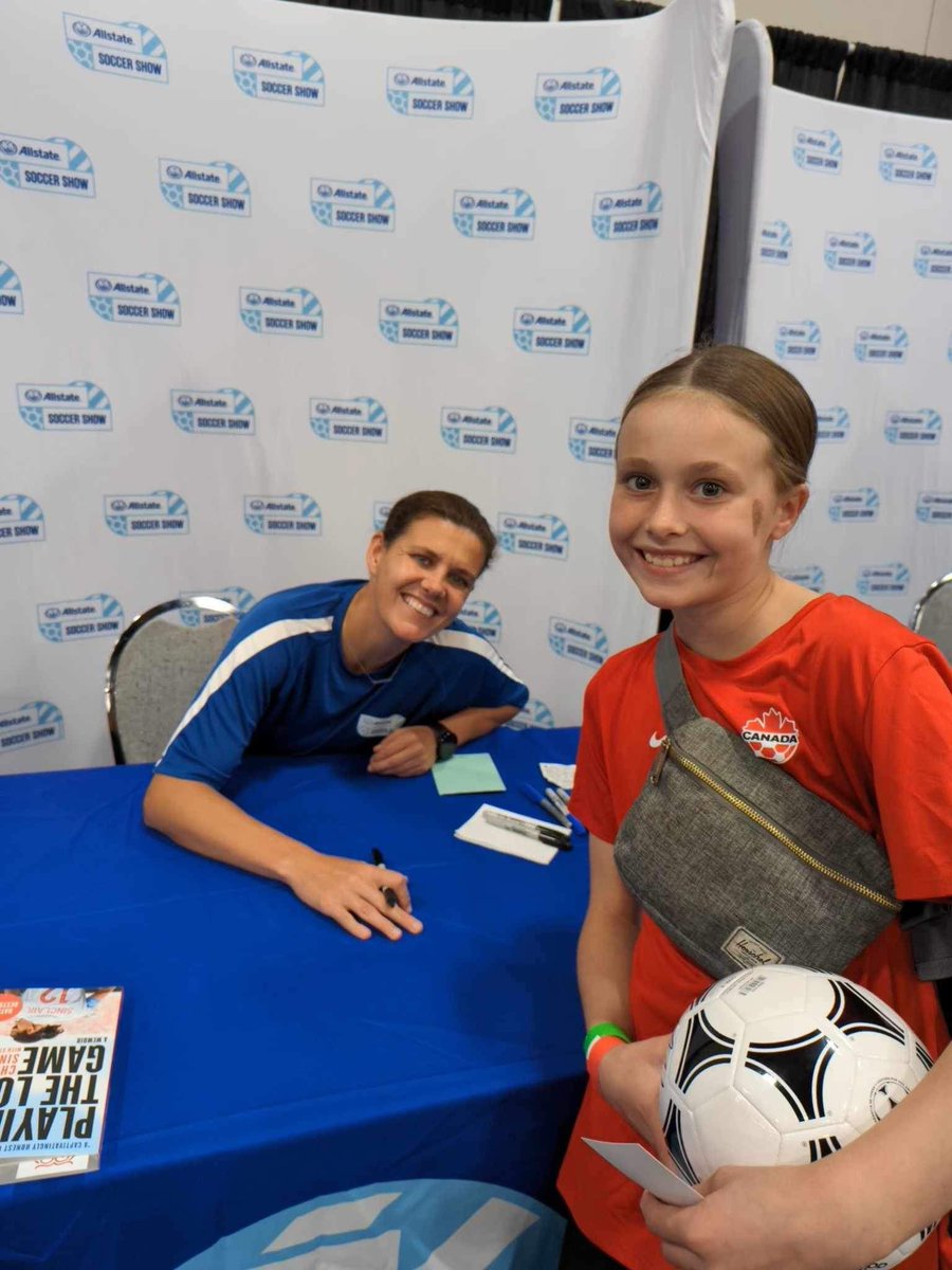 This one met her hero today! Thanks <a href="/sincy12/">Christine Sinclair</a> for making this the best day of her year!