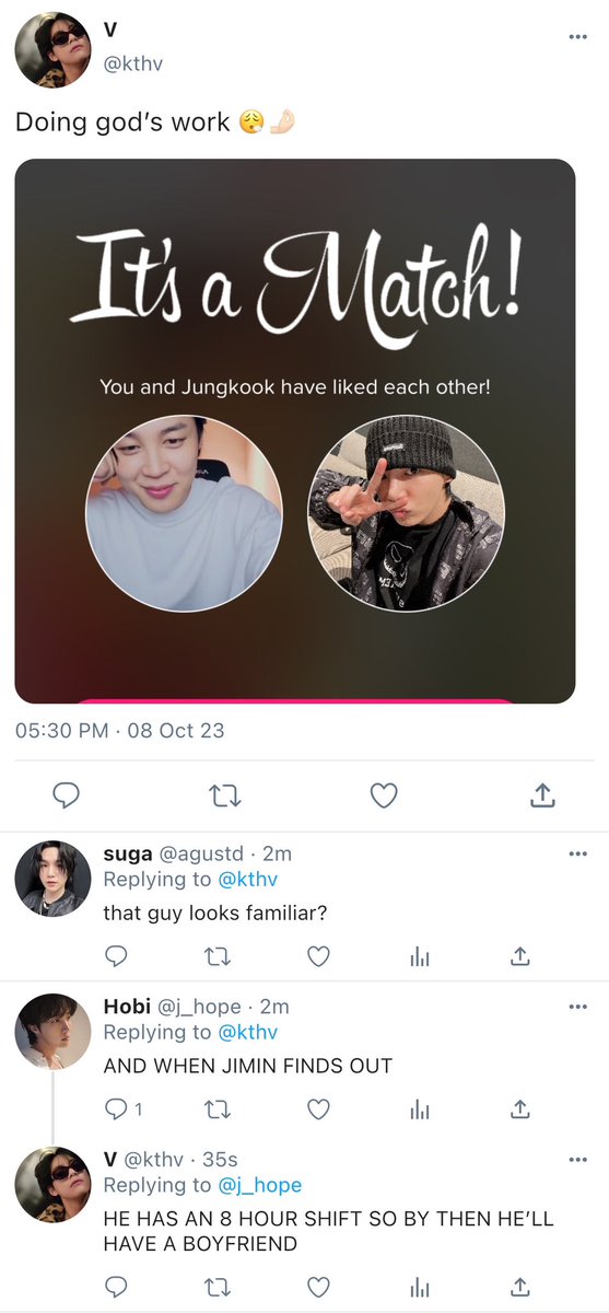 perfxkoo's tweet photo. the evil prince - #jikookau 

where t/äë makes j/m a tinder account and matches with a gang leader https://t.co/nJMbXXlQWs