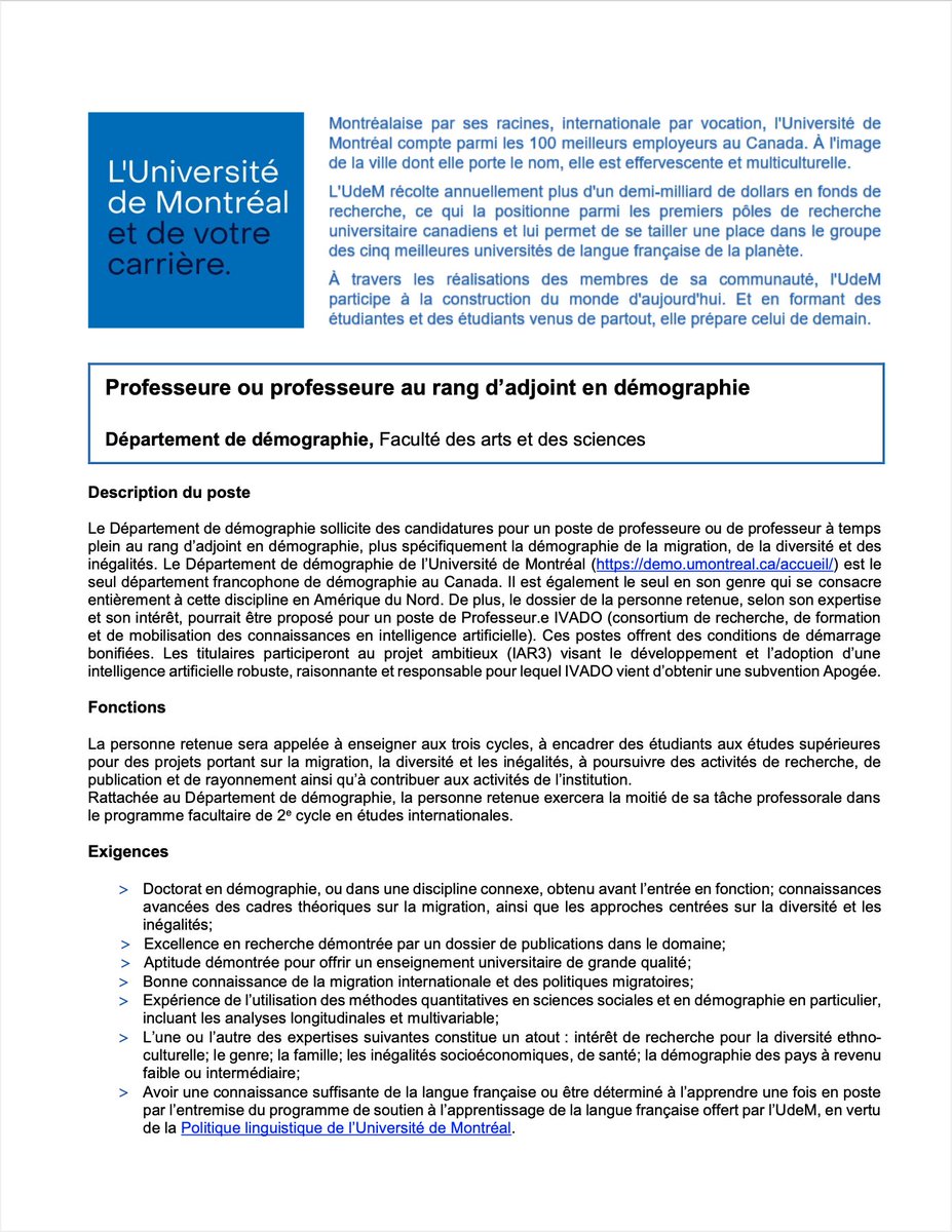 Démographie UdeM tweet media