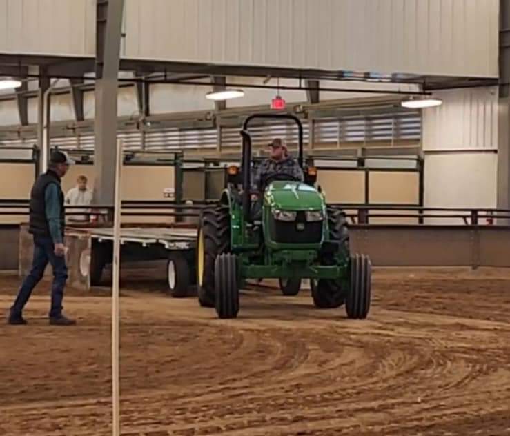 Very exciting day for my farm hand Kolton! 
He went and competed at the Tractor Driving Contest at the Tulsa State Fair and won First Place! 
Very proud and happy for him! 
Now I guess we have to renegotiate wages....