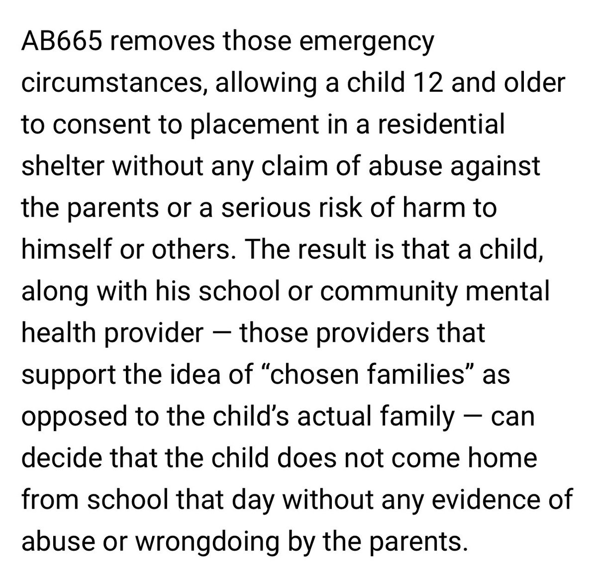 Groomers can now legally separate 12-year-olds from their parents in California.

Gavin Newsom just signed a bill which allows kids 12 and up to be removed from their parents without proof of abuse or neglect, and placed in a residential shelter.

A child, along with his school…