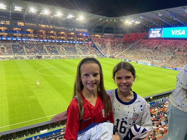 LakotaFC's tweet photo. Eden and Addie from G12 White team enjoyed watching the USWNT @ TQL Stadium on Sept 21st! https://t.co/Q9NF2BMZqz