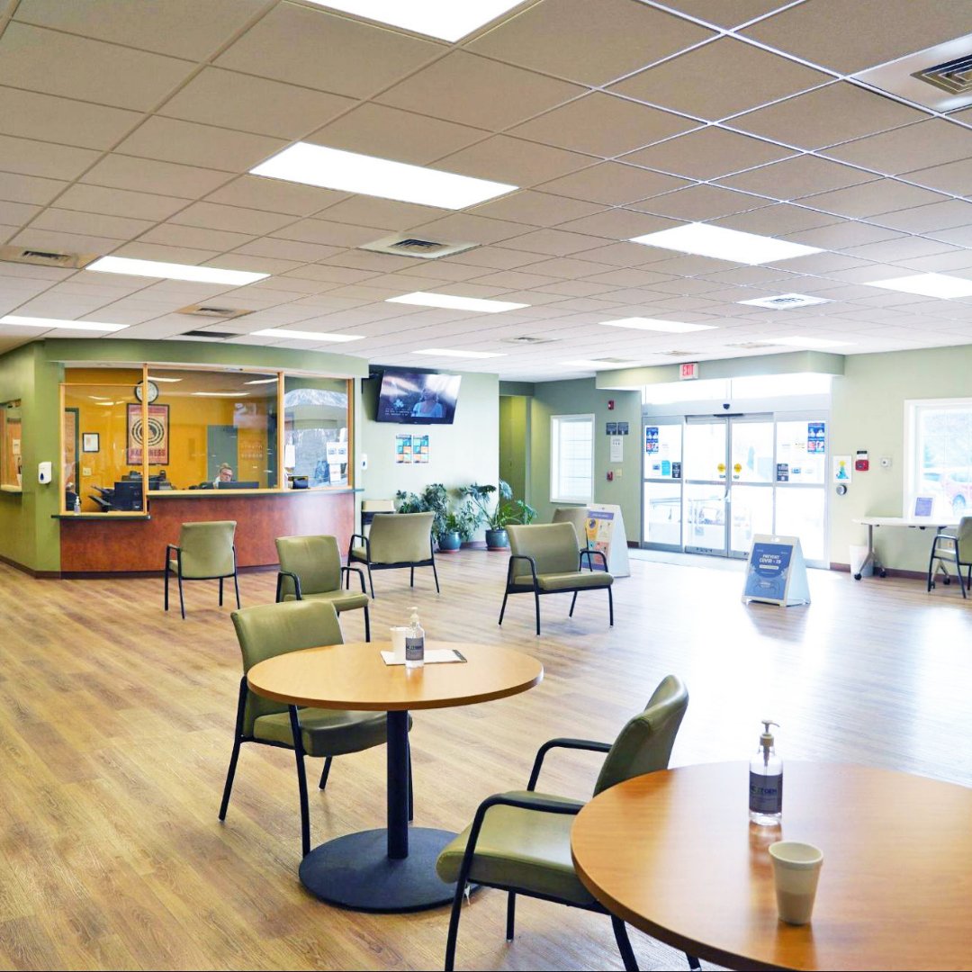 APTservices's tweet photo. Community Engagement Specialist Elinor Slomba visits our West Haven clinic to learn about the #clientcentereddesign of the space. Learn more https://t.co/X0xZxZ6MsK https://t.co/Egkzp1yygF