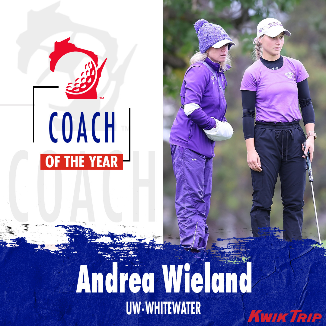 #WIACGOLF | Congrats to our 2023 women’s golf award winners. <a href="/stoutbluedevils/">UW-Stout Athletics</a> Abbey Filipiak (Kwik Trip Player of the Year), <a href="/UWLAthletics/">UWL Athletics</a> Haley Thoeny (Kwik Trip Newcomer of the Year), and <a href="/UWWAthletics/">Warhawk Athletics</a> Andrea Wieland (Kwik Trip Coach of the Year)!

#ExcellenceInAction
#d3golf
