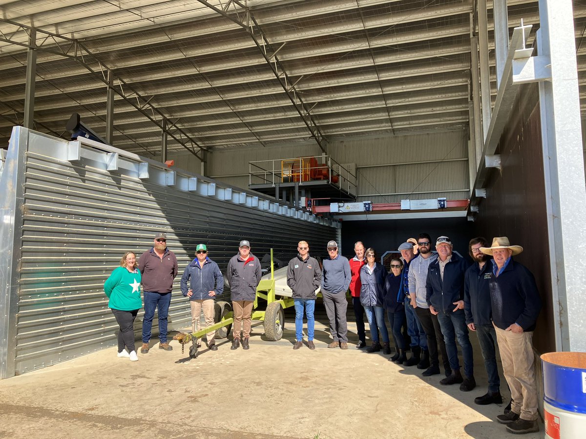 Stirlings2Coast's tweet photo. SCF Tassie study tour #GRDCStudyTour first stop the Morrison family’s new (huge) grain drying shed! #SWgoesSE https://t.co/wZHlzkCcCe