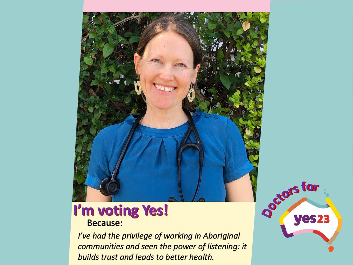 adsteinberg's tweet photo. Katherine Barraclough, a kidney doctor, is voting @yes23au. What is your reason?
#doctorsforyes #Yes23 #Voice https://t.co/n3k385a993