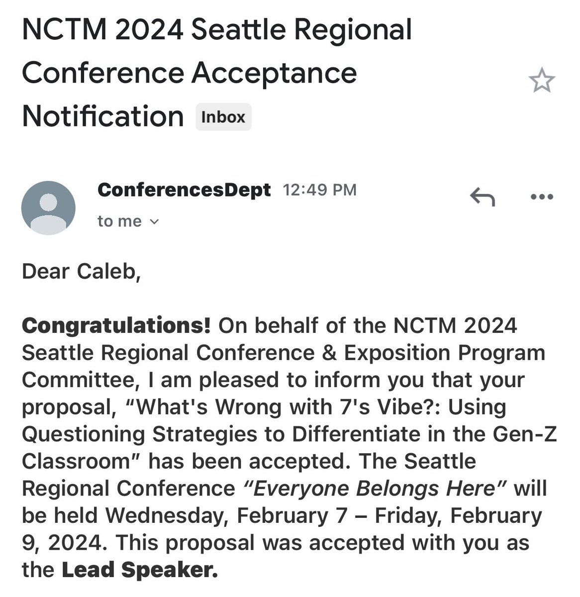 Very excited to start digging deeper and sharing this research! I am still floored that I get the opportunity to speak at #NCTM in February! #WhatsWrongWith7sVibe