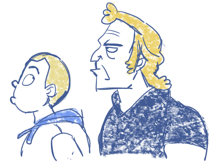 megandoesart1's tweet photo. he likes to copy him #VentureBros https://t.co/EApEs6Y6e9