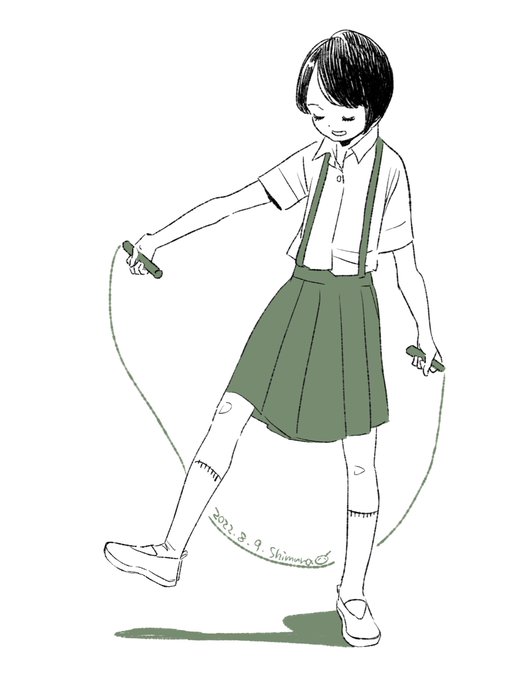 本日の再掲。 なわとび。