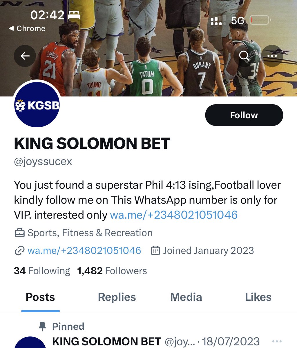 KgsbCommunity's tweet photo. Report this account for impersonation, guys no waste 🤝 @joyssucex https://t.co/Ir27vsfcpY
