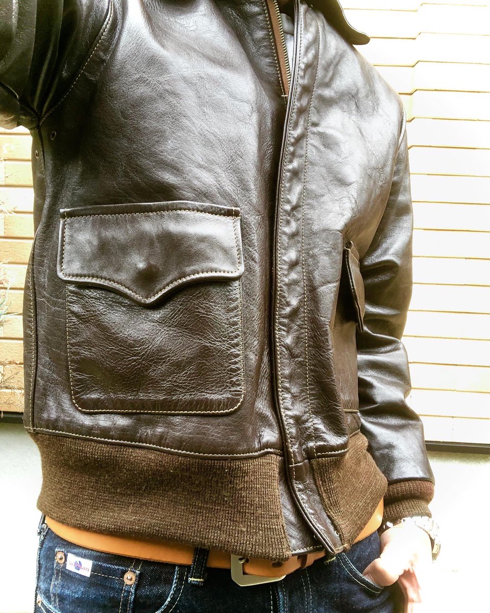 kunn_denim's tweet image. A-2始めました
ちょっとマニアックなウェーバーで

ミックスリブにトップステッチ
ほんで戦前タロンかっこいいですよー

#thefew
#a2jacket 
#redwing
#レッドウィング