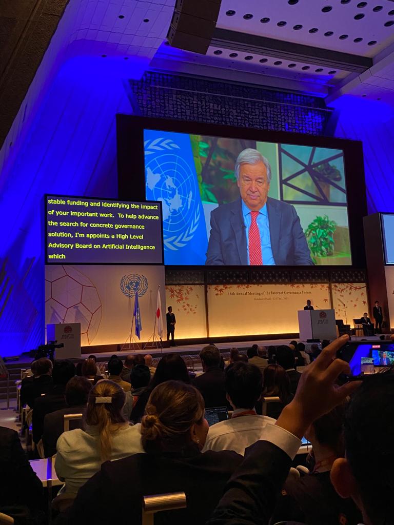 Live from Kyoto. UN Secretary-General António Guterres appointing the High Level Advisory Board on Artificial Intelligence #IGF2023