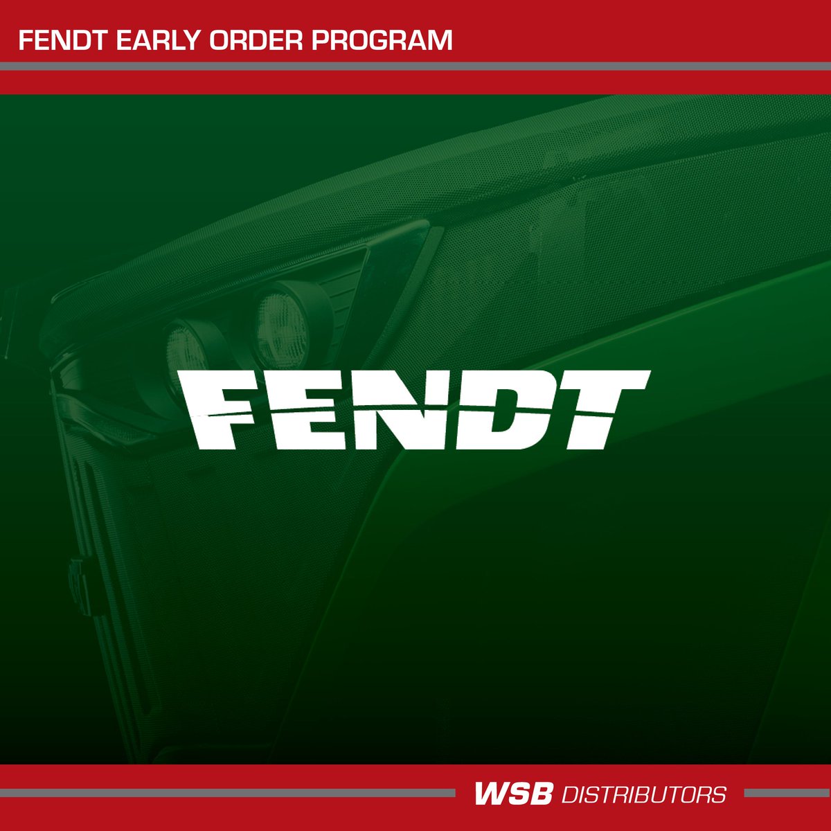 WSBDistributors's tweet image. The Fendt Early Order Program is open now on
tractors ranging from 79 to 517 horsepower.

*Terms and conditions apply.

Contact WSB today for more information 08 8842 2177

#FendtTractor #EarlyOrderProgram
#AgricultureAustralia #FarmEquipment #FinanceDeal
#FarmingCommunity