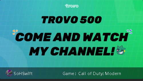 ThyViciousOne's tweet image. I made it into the Trovo 500! Come check me out! @trovolive #trovolive trovo.live/Swiftyswift?ad…