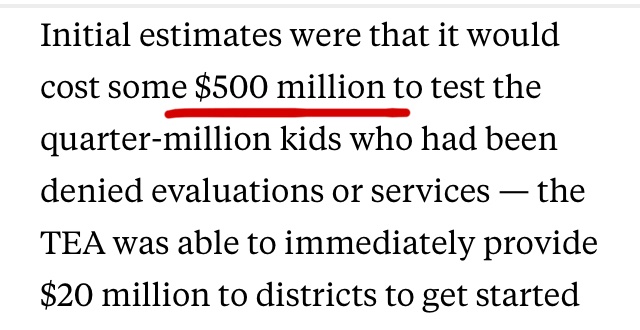 Bootheskies's tweet photo. An eye opening article at what the @TEA, @GovAbbott ,Patrick, @SenCreighton and other bad actors are willing to do to destroy our public schools, starting with the most vulnerable students. #txlege #txed #TxSpEd
$500 million sound familiar?
https://t.co/VgEeKMhpFg https://t.co/UgfIbnGE9n