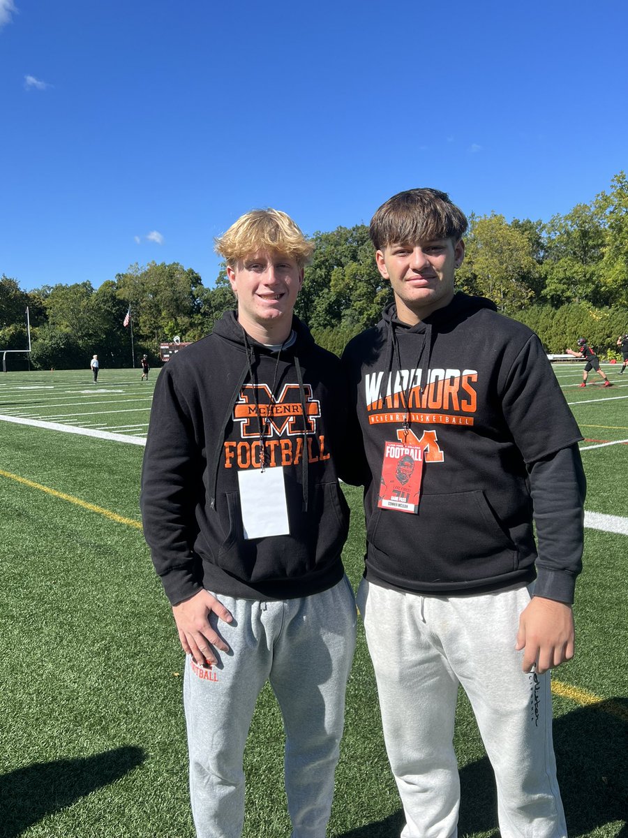 Thank you <a href="/LFC_FOOTBALL/">Jim Catanzaro</a> for having me out yesterday! Can’t wait to be back on campus soon!
<a href="/EDGYTIM/">Timothy “EDGYTIM” OHalloran</a> <a href="/CoachBigPete/">Peter "Coach Big Pete" Leinweber</a> <a href="/Coach_Butts/">Luke Butts</a> <a href="/WE_R_WARRIORS1/">McHenry Athletics</a>