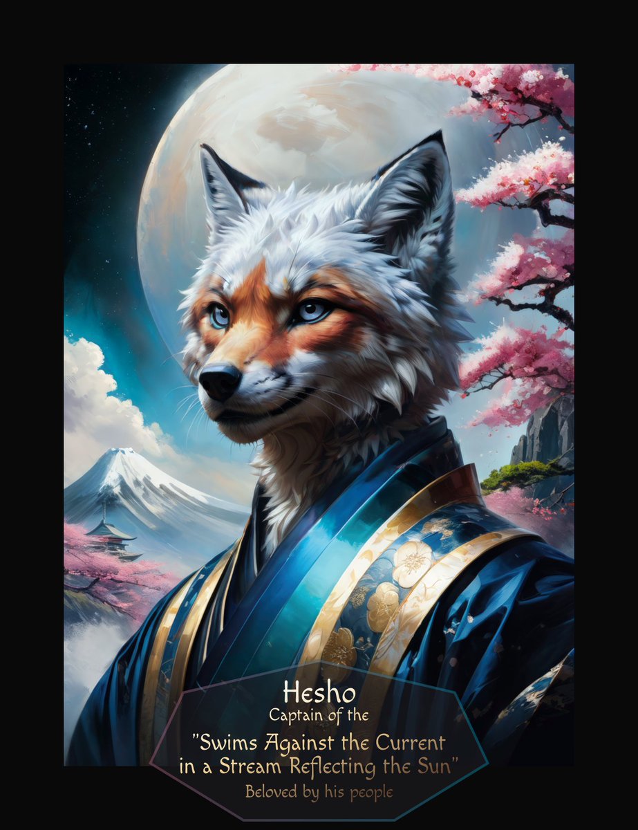 MichaelofNorth's tweet photo. Hesho the King of--I'm sorry, a democratic leader of the Kitsen and starship captain.
@BrandSanderson @DragonsteelBook 
#cytoverse #dragonsteel2023 #aiart https://t.co/Rg24oNn66n