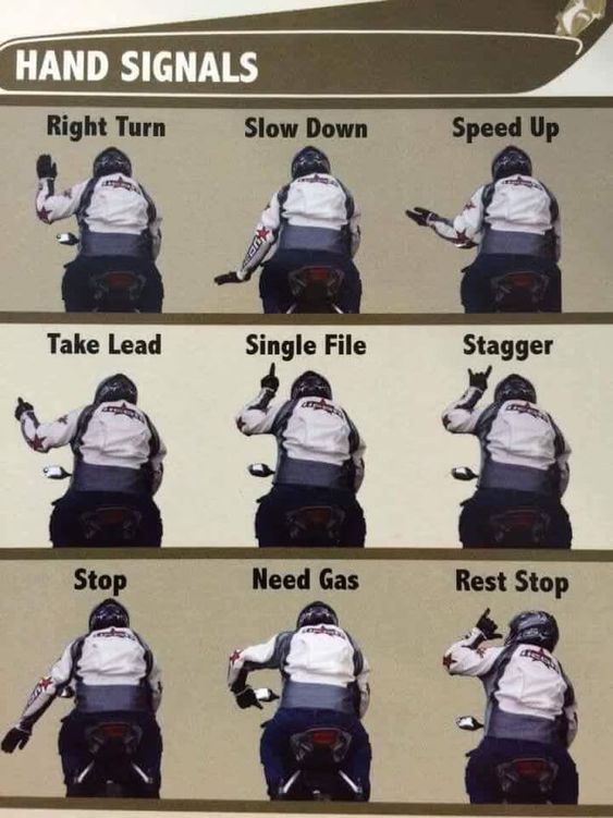 Safety on two wheels is paramount! 🏍️✋ Mastering the art of hand signals for bikers. #BikerSafety #HandSignals #RideSmart #TwoWheelsRule #RoadCommunication #StaySafeOnTheRoad