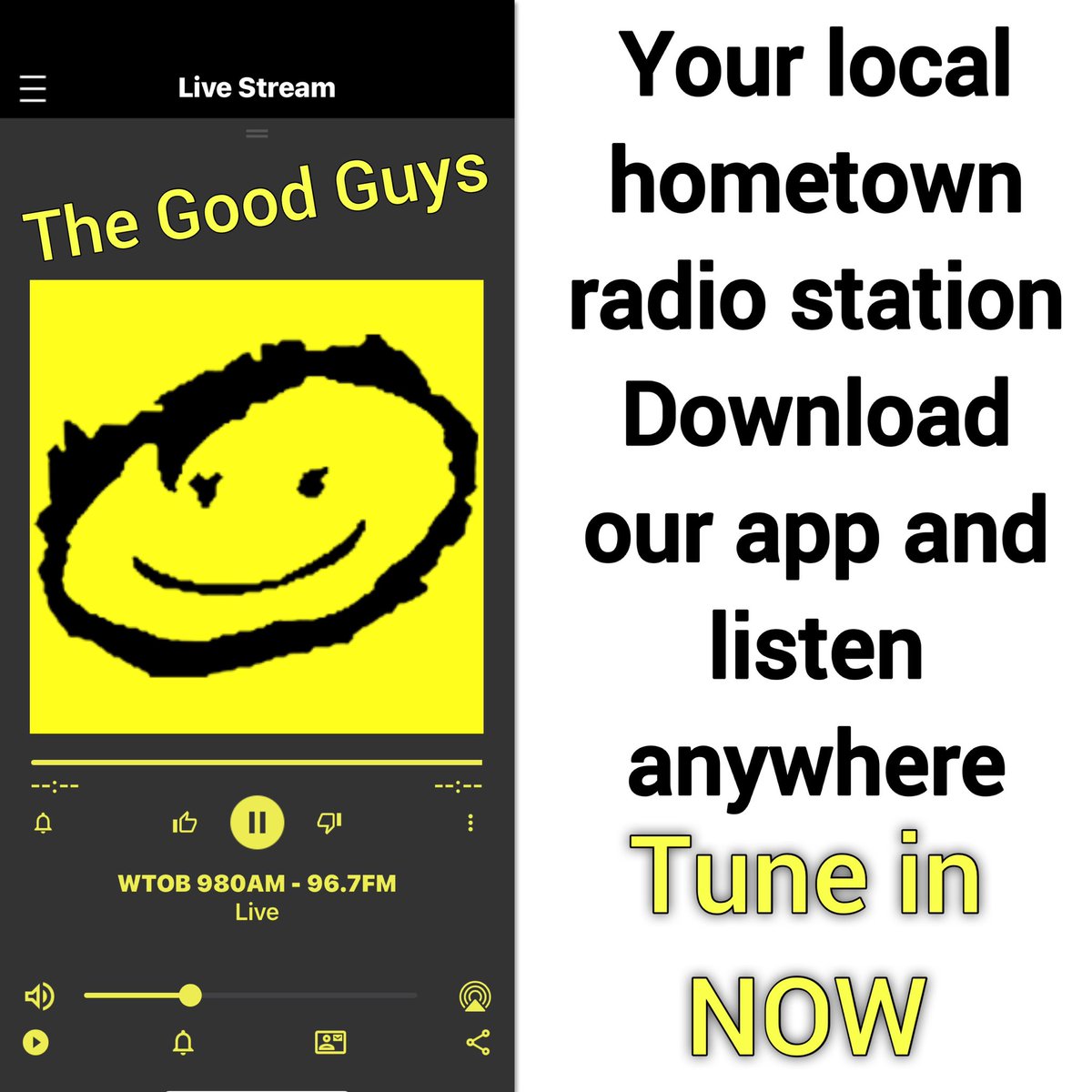 wtob980's tweet photo. Local Radio = #localnews #localsports #localtraffic #localweather and The Greatest Music of All Time https://t.co/IXDQyksSqq