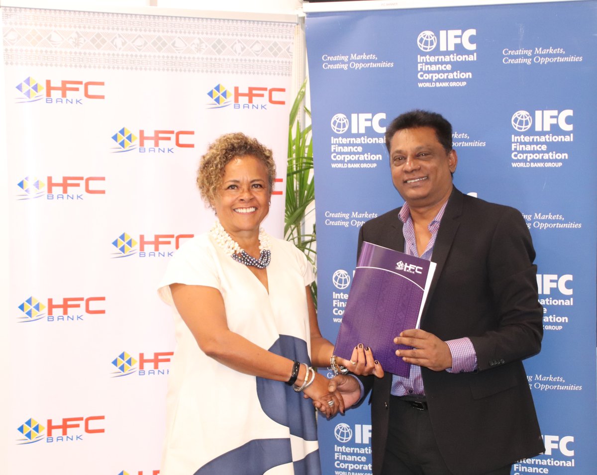 Great news for Fiji! <a href="/IFC_org/">IFC</a> has partnered with Fiji's HFC Bank, which will see us provide HFC with a US$5m trade line. This will help boost trade and support economic growth and jobs in Fiji. Thanks to <a href="/dfat/">Department of Foreign Affairs and Trade 🇦🇺</a> for its support for our work in Fiji. More: pressroom.ifc.org/all/pages/Pres…
