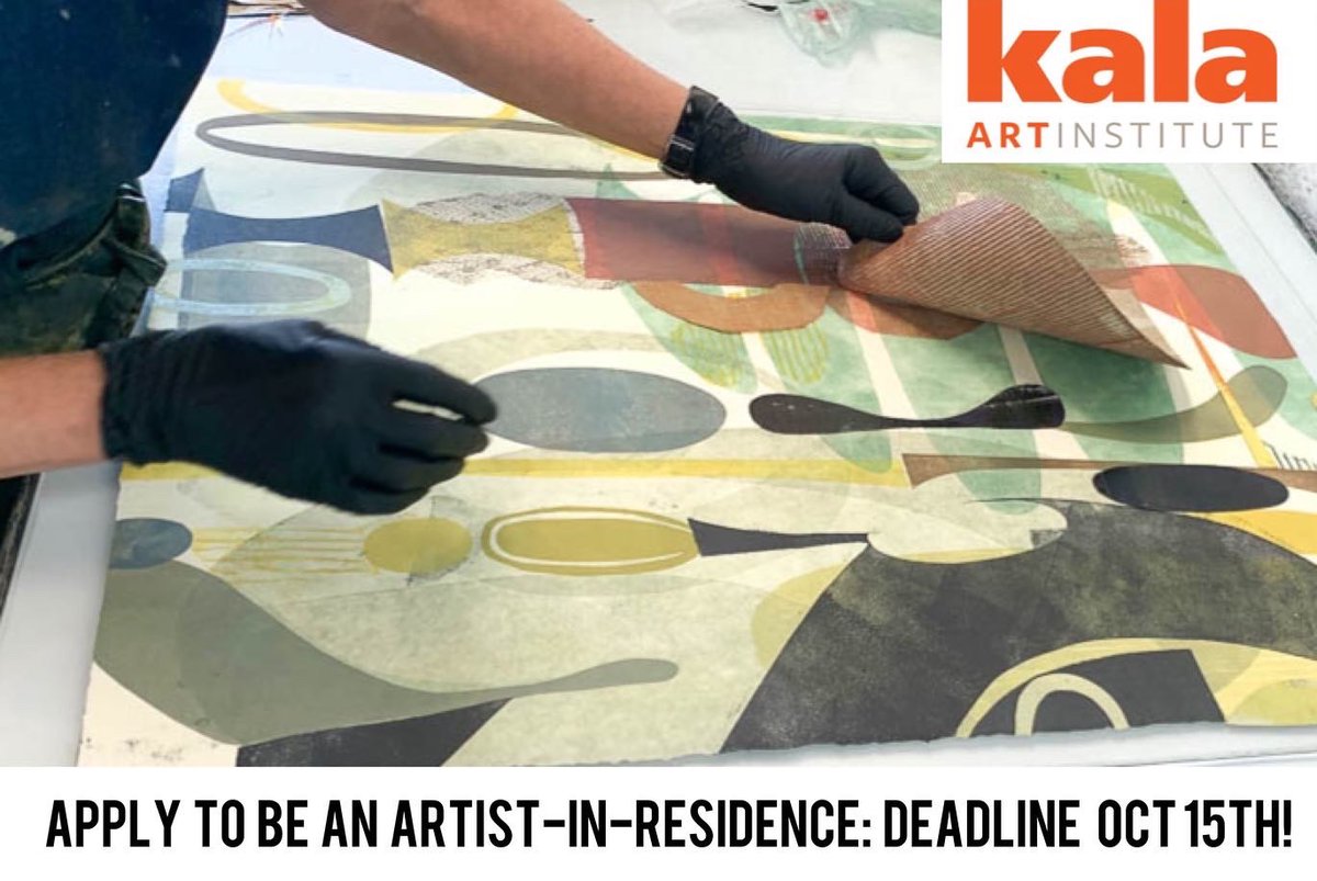 KalaInstitute's tweet photo. Open call - next application deadline for Kala's artist-in-residence program is Oct 15th via slideroom. Learn more + apply today! https://t.co/DOEwQ5UAX0 https://t.co/ITerqyHGZ7