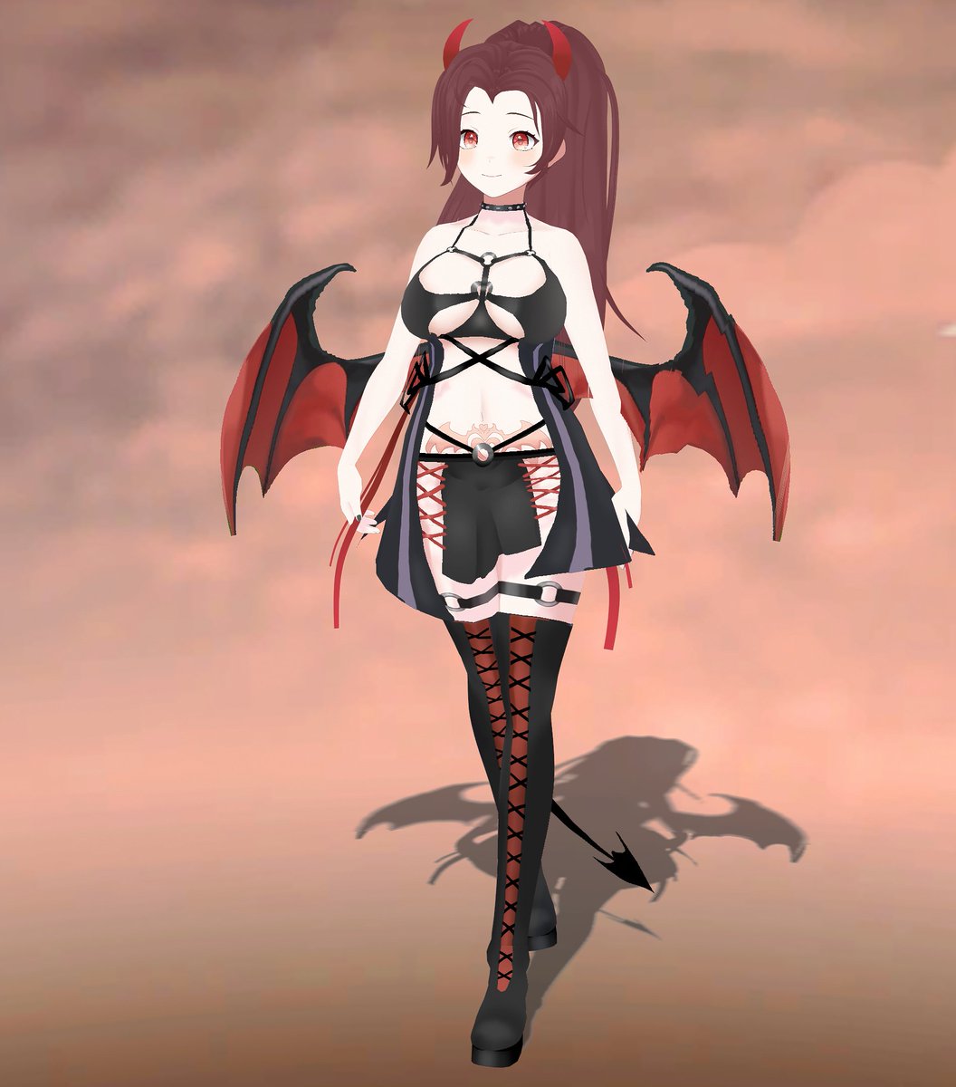 wheresmaiknives's tweet photo. I know I say this every time, but this is definitely one of my favorite models ever! 
For @MissKatrinya 
#vroid #vtuber #3dmodel https://t.co/Zp2PRhItGK
