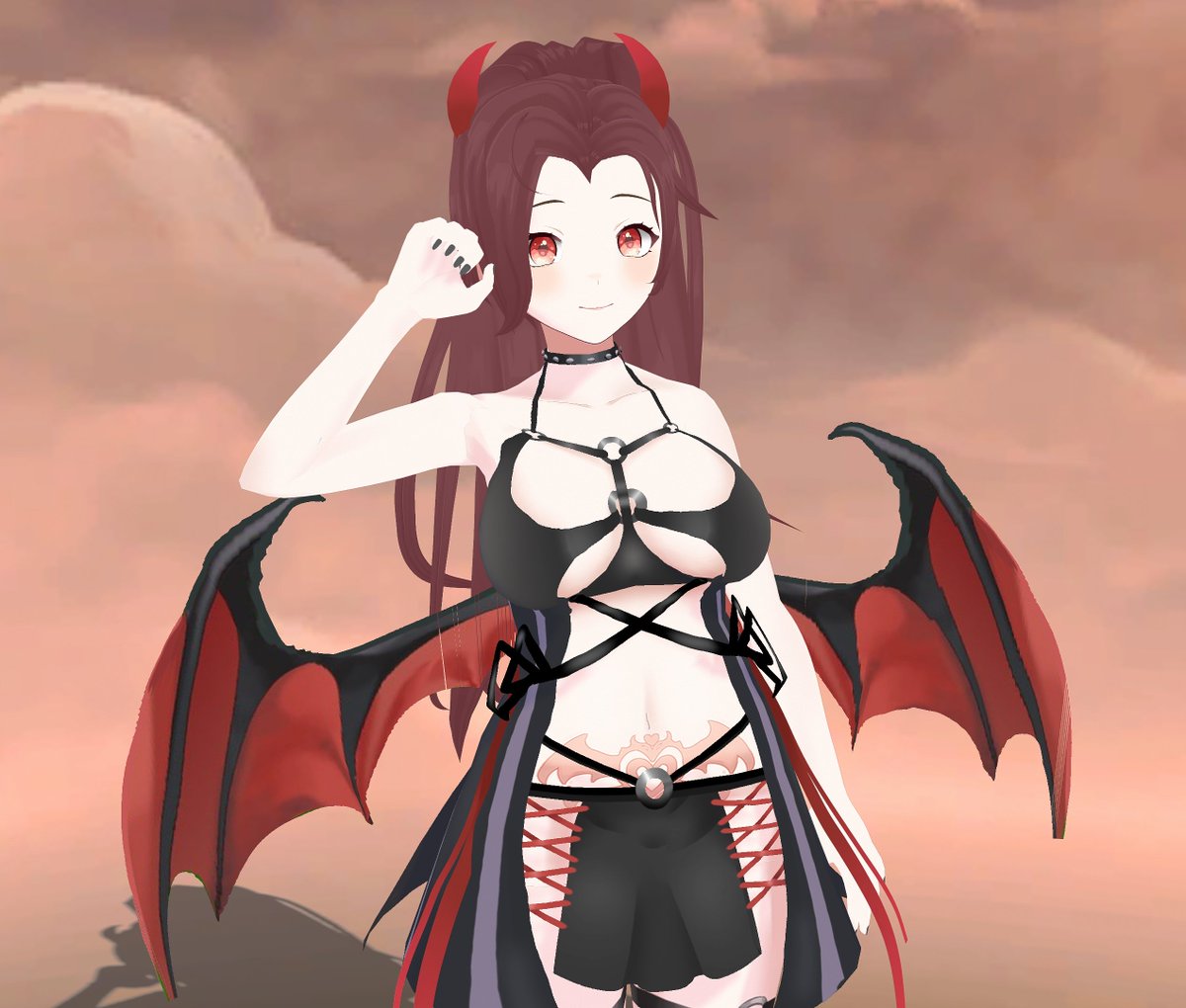 wheresmaiknives's tweet photo. I know I say this every time, but this is definitely one of my favorite models ever! 
For @MissKatrinya 
#vroid #vtuber #3dmodel https://t.co/Zp2PRhItGK