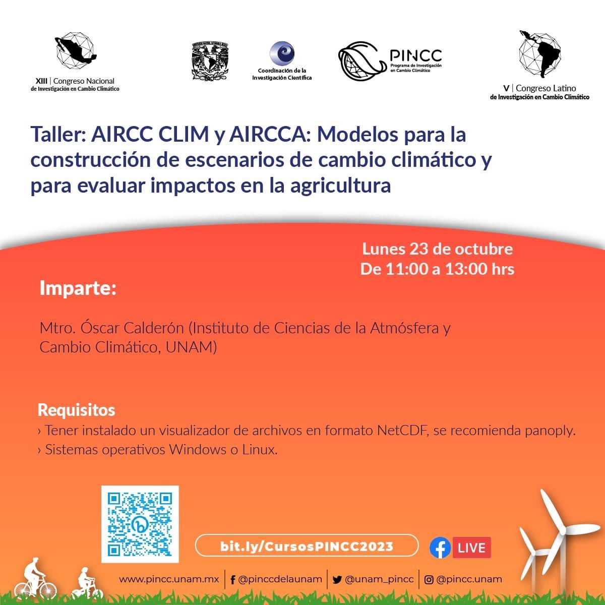 UNAM_PINCC's tweet photo. ¡Son pocos lugares,regístrate!

Ven a los diferentes cursos en el marco del  13º Congreso Nacional de Investigación en Cambio Climático y el 5º Congreso Latino de Investigación en Cambio Climático: 🌎🌿

🗓️ 23,24 y 25 de octubre
👩🏻‍💻 Virtual
✍️ Registro: https://t.co/FfFGMB9HiE https://t.co/L7RignGOtf