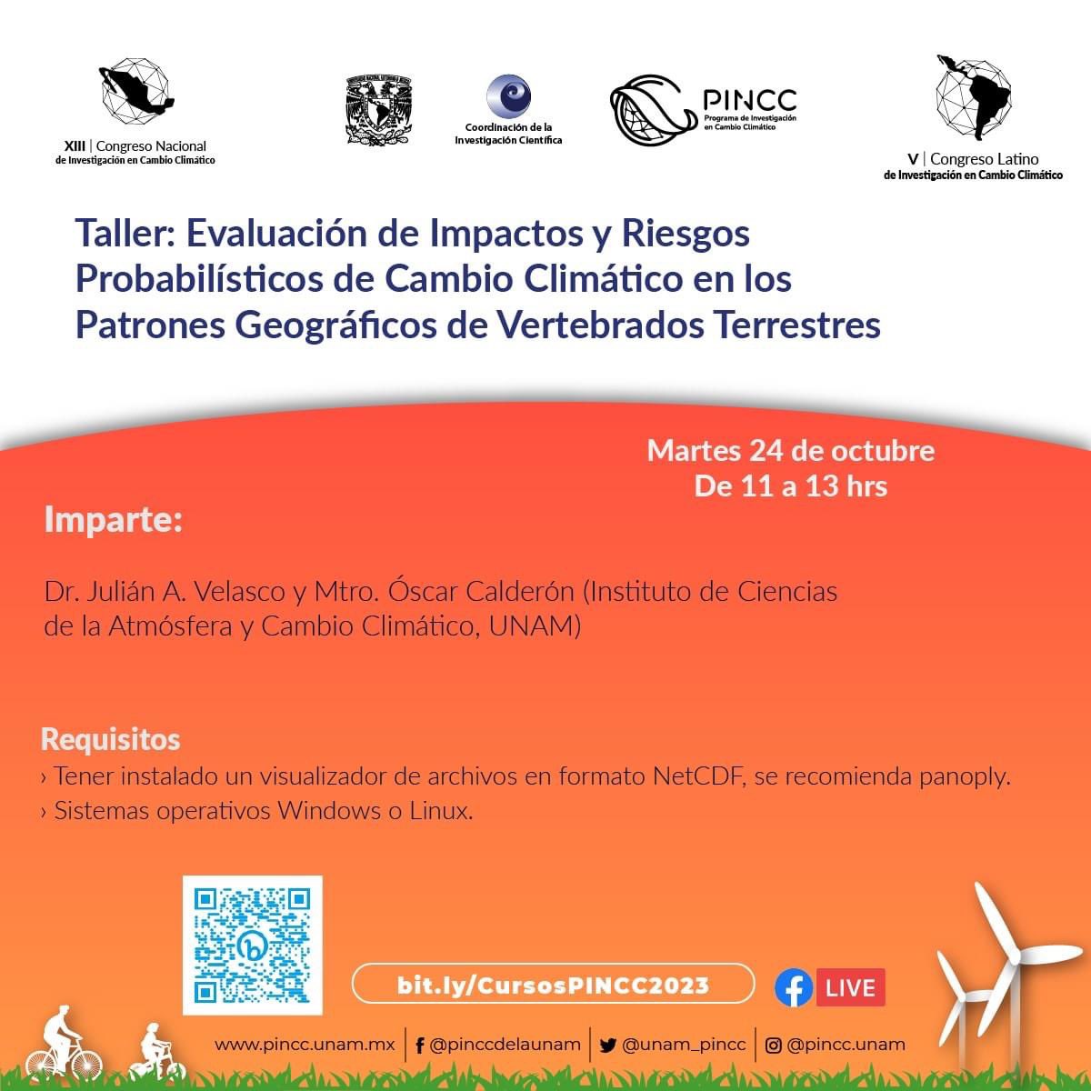 UNAM_PINCC's tweet photo. ¡Son pocos lugares,regístrate!

Ven a los diferentes cursos en el marco del  13º Congreso Nacional de Investigación en Cambio Climático y el 5º Congreso Latino de Investigación en Cambio Climático: 🌎🌿

🗓️ 23,24 y 25 de octubre
👩🏻‍💻 Virtual
✍️ Registro: https://t.co/FfFGMB9HiE https://t.co/L7RignGOtf