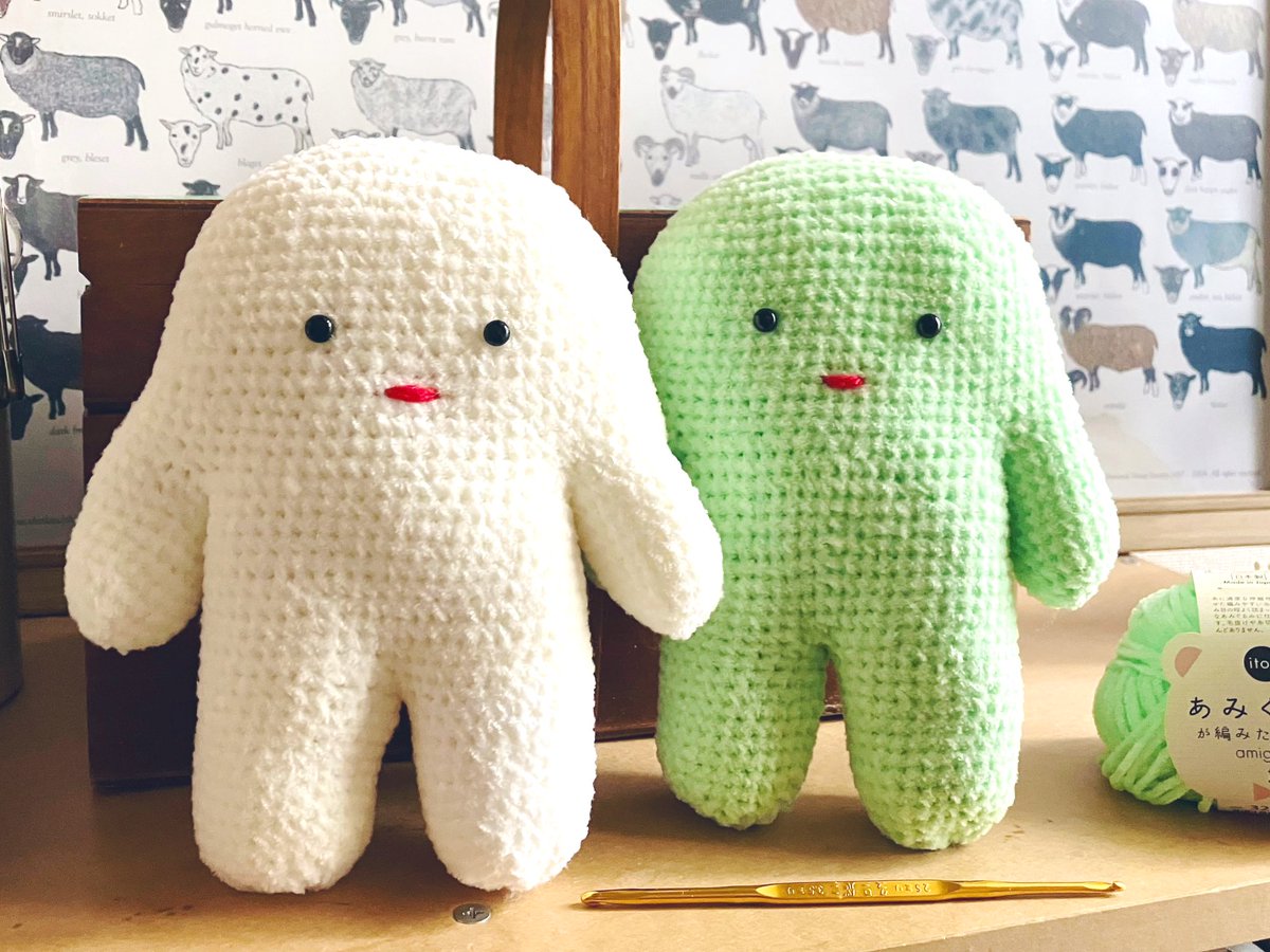 イエティのあみぐるみ出来た！ じわじわくるこの可愛さよ😂 編み図は
