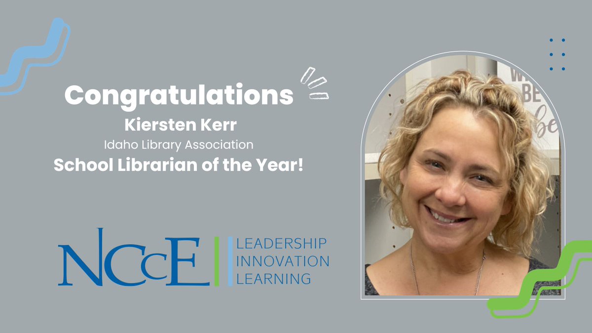 🎉 Cheers to @KKerrID, Coeur D'Alene High School librarian & NCCE's Conference Program Director, on being named Idaho's School Librarian of the Year by the Idaho Library Association!

We're lucky to collaborate with this wonderful leader!

#IamNCCE #IDedchat