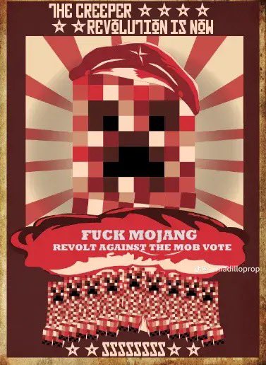 METOSALAMANDER1's tweet photo. https://t.co/hPpXnMpFIZ
Yo también me cansé de perder tantos mobs que pudieron estar en Minecraft, ayúdanos entrando al link y dando tu voto para no volver a perder a nadie #NoMobVote #MinecraftMobVote #games #Minecraft https://t.co/NdyS9H0usx
