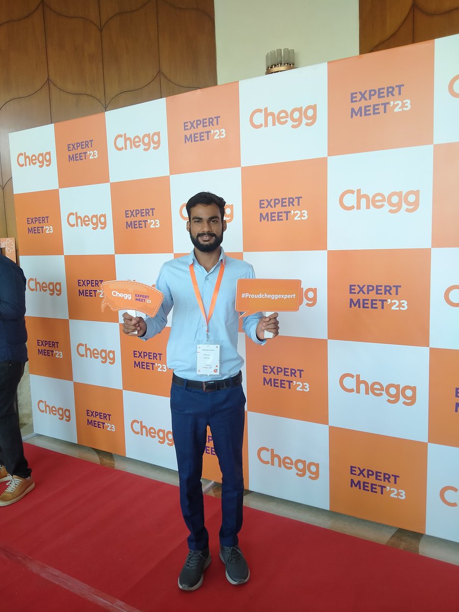 AteshSaini's tweet photo. Thank you @chegg_india for this amazing experience in expert meet 2023 https://t.co/4RUEDKjfNz