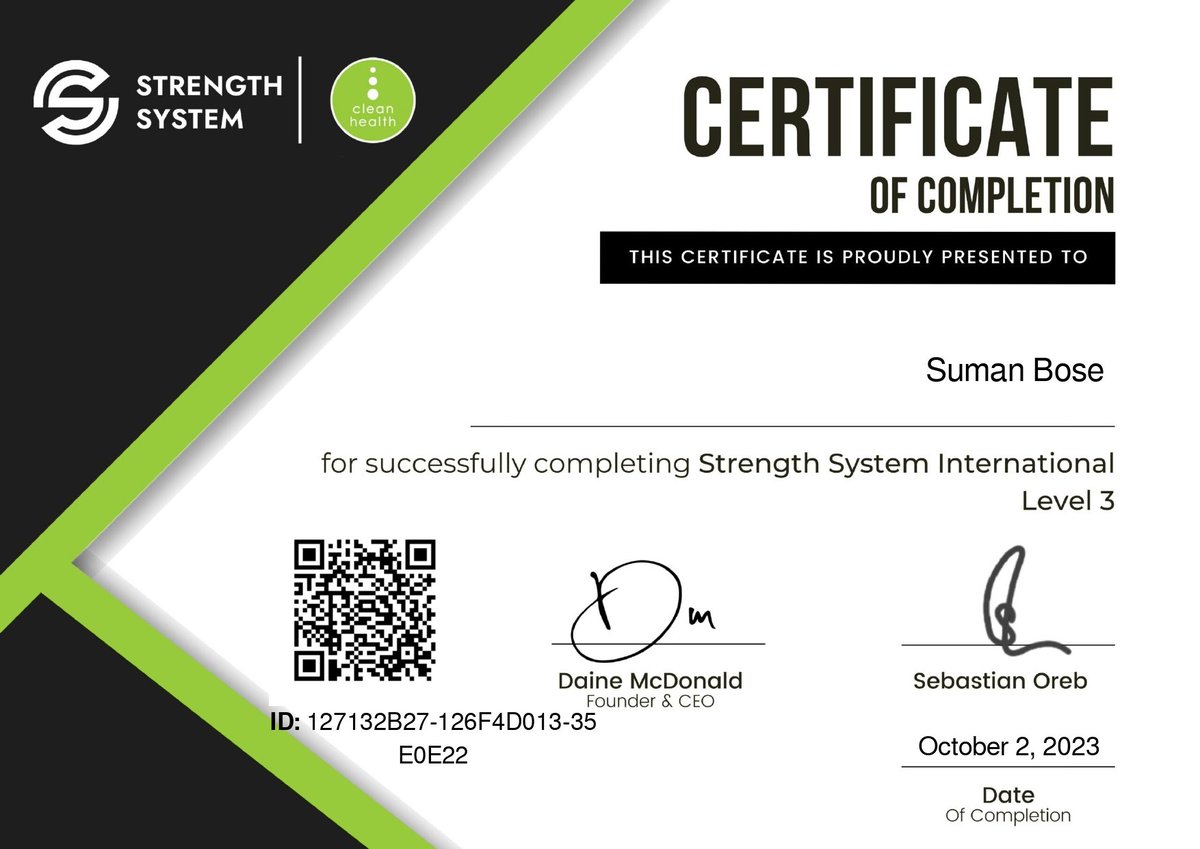 Strength System International Level 3 ✅
The best course to learn and master powerlifting lifts, general strength training guidelines and real world program design and periodization by @cleanhealth and Sebastian Oreb
