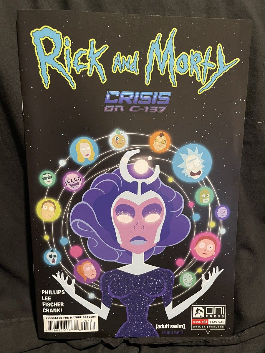It's the Smith family against a universe of bad guys. Rick and Morty Crisis 4 <a href="/onipress/">Oni Press</a> @steph_smash @ryleeart @thegabefischer😍😍😍😍😍 #FanArtFriday #tobi_twist #RickandMorty #FasterInAllDimensions #pablo_friastattoo #StreamOnMax #CarlosCatalan  
Original: whipodcast
