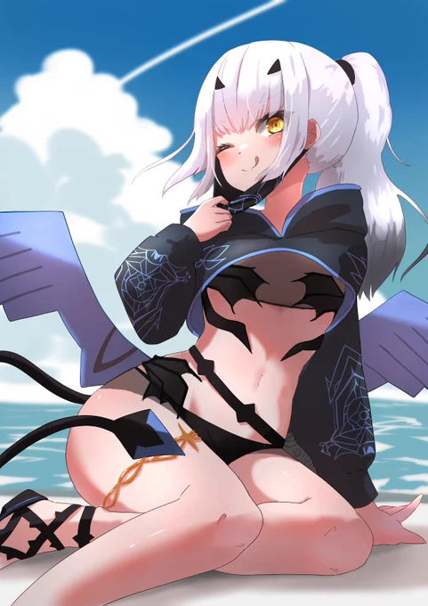 リクエストいただいたメリュジーヌが完成! 夏は終わったけど水着。 いい感じに描けた気がする(*'ω`*) #FGO #メリュジーヌ #イラスト #illustration #絵
