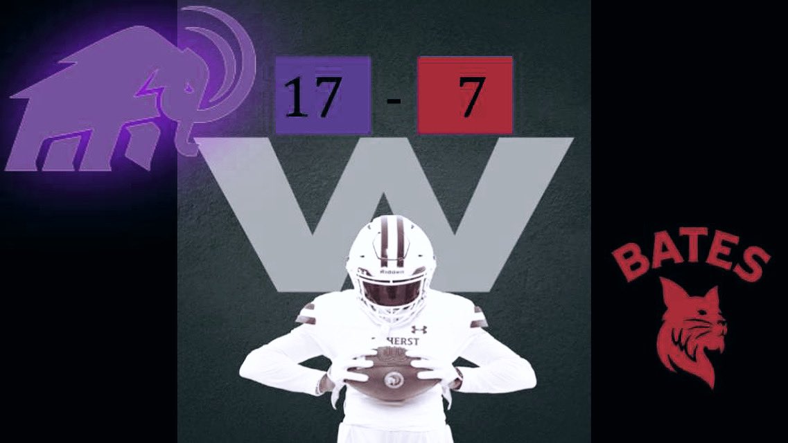 Huge congratulations to @AmherstCollFB for their momentous win yesterday against Bates Colleg🔥!!! Let’s show some love to our favorite football team 🗣🤝