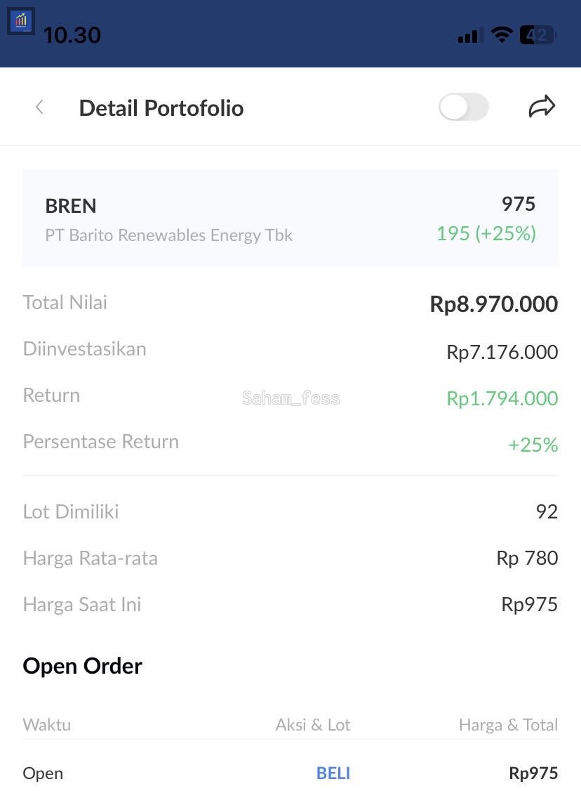 Saham_fess's tweet photo. ayo dong pamerin shm! $BREN kalian https://t.co/YLpBfZC5go