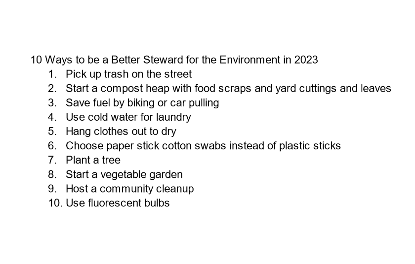 KennedySam66092's tweet photo. Here's 10 tips on how to be a better steward for the environment! #WebT23 #WT2108 #GoalsProject https://t.co/oqpmmykO3n