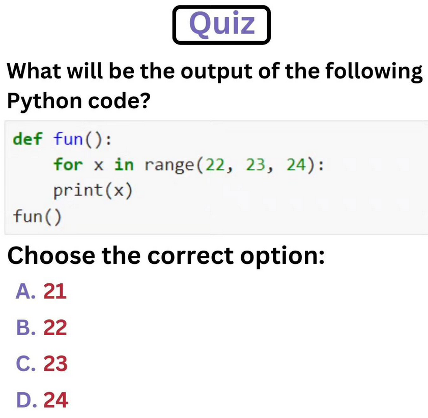 PythonDvz's tweet photo. Can you complete this Python Quiz? 🤔🚀 Comment your answers below! 👇 

#python #programming #developer #morioh #programmer #softwaredeveloper #computerscience #webdev #webdeveloper #webdevelopment #pythonprogramming #pythonquiz #ai #ml #machinelearning #datascience https://t.co/jpb8gjiTBj