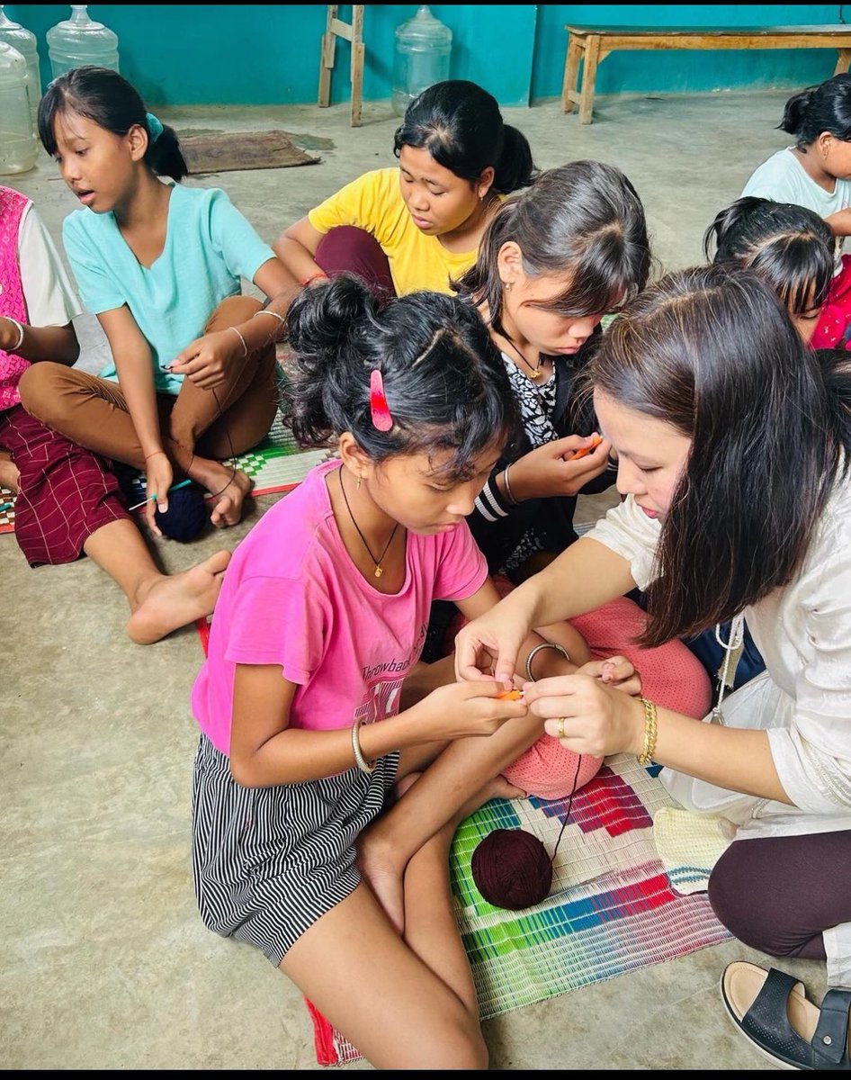 billieguarino's tweet photo. There’s hope - today I saw photos of my cousin teaching women and children how to crochet 🧶 in relief camps. Respect 🫡 

In Manipur, amidst the challenges, there's a glimmer of hope shining bright. Together, these heroes are rebuilding lives, one step at a time 

Not #Israel_under_attack Not #Palestine under attack #ThisIsManipur #ManipurHope #ManipurFightsBack #ResilientManipur

P.S. Also showcasing her Insta page on photo 3.