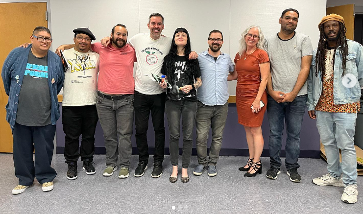 So cool to meet <a href="/EthanChatagnier/">Ethan Chatagnier</a> in person and be in creative community with <a href="/Maureenow/">Maureen O'Leary</a>, <a href="/soul_onf_ire/">Mauricio Andres Moreno</a>, <a href="/HelloKommie/">Nikolai Garcia ☭</a>, and <a href="/authorpopups/">Mobile Data Mag</a>!
.