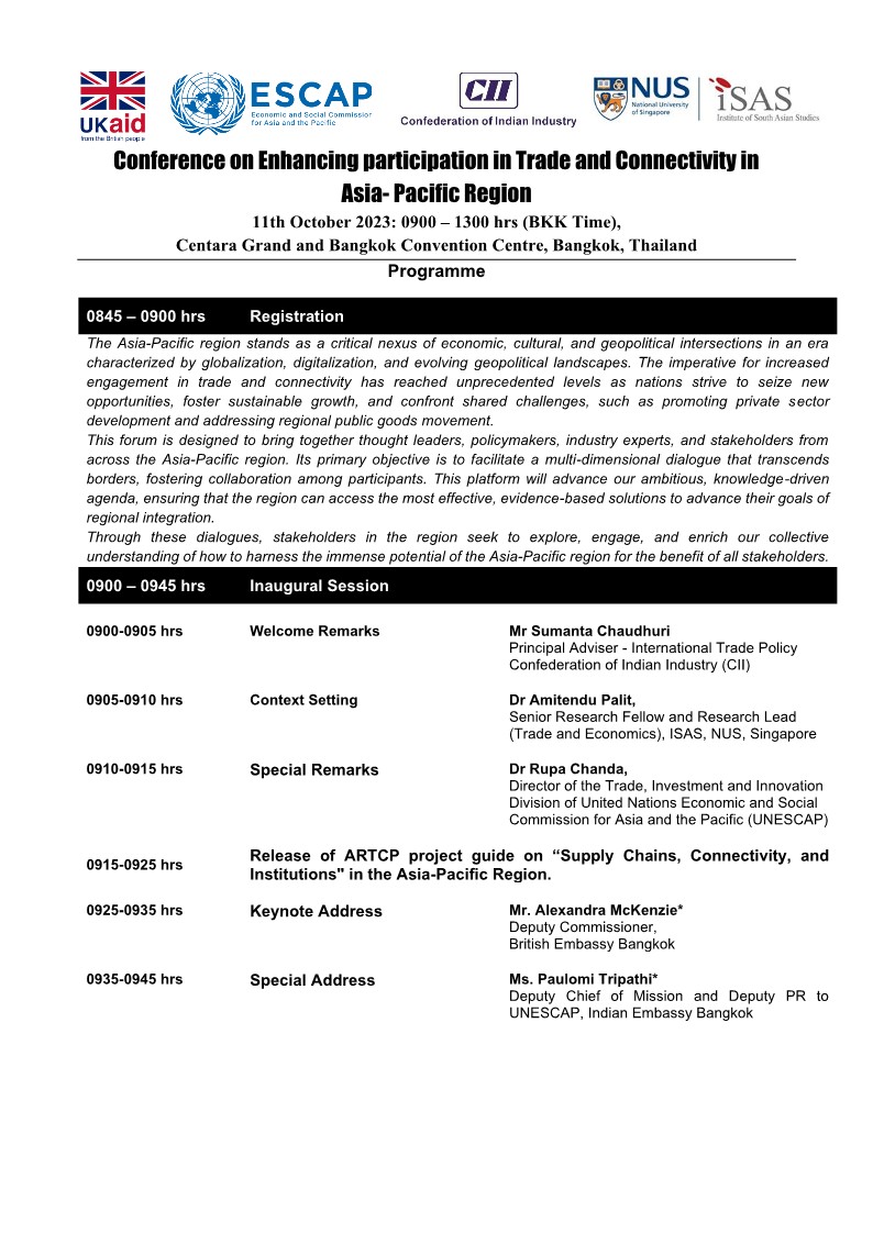 ITDLive's tweet photo. Upcoming event!!
 "Enhancing Participation in Trade and Connectivity in Asia-Pacific." This event will take place on October 11th from 9 am to 1 pm in Bangkok at Centara Grand and Bangkok Convention Centre, Bangkok, Thailand.
https://t.co/oVERxOuKvB https://t.co/UgrH6DcRiO