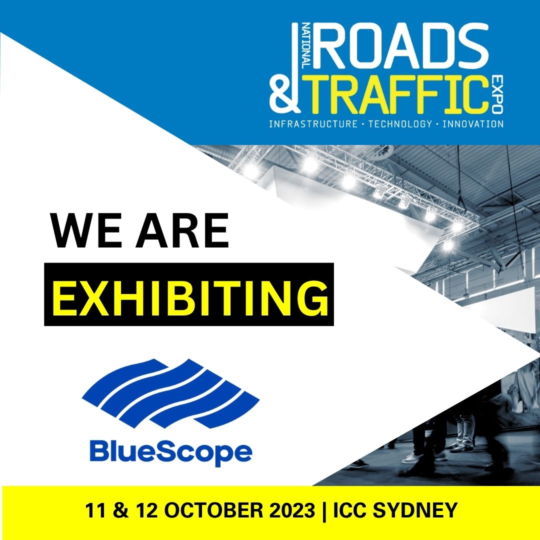 SteelSelectAUS's tweet photo. We are excited to exhibit at the National Roads & Traffic Expo 2023 on 11th – 12th October 2023 at the ICC Sydney.
Come meet the @BlueScopeAus team, stand 1021.
For free registration, visit: https://t.co/fD81z0MoMz
#NRATExpo #NRAT2023 #BlueScopeAUS #REDCOR #weatheringsteel https://t.co/Ra4h5PtBif