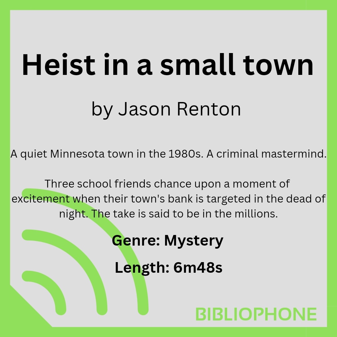 Got 7 minutes to listen to this little crime thriller, narrated by big screen actor Fred Melamed, no less?

It's free at bibliophone.com/heist-in-a-sma…  

#WordsHeard